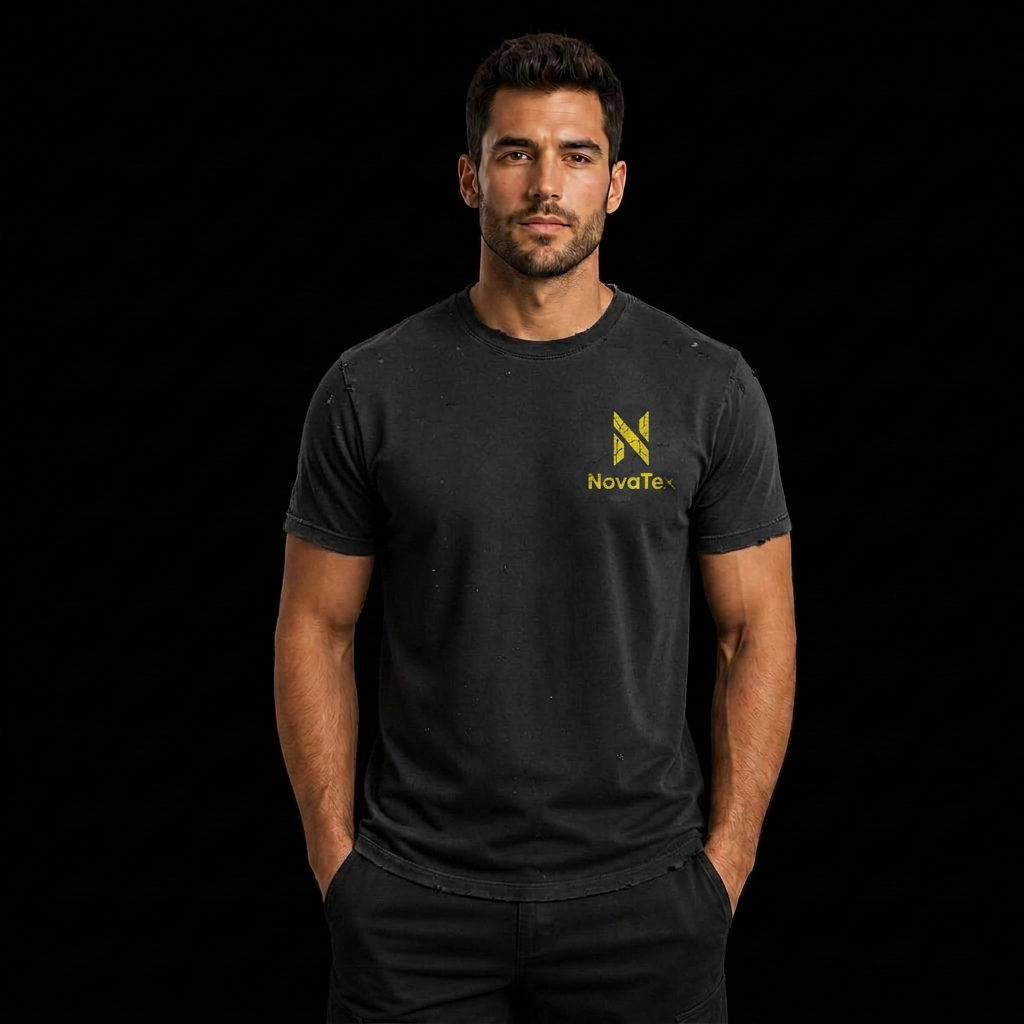 Camiseta antiga, desbotada e sem padrão